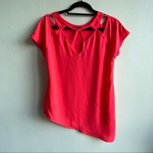 Assymmetrical Cut Out Tee by Yoana Baraschi